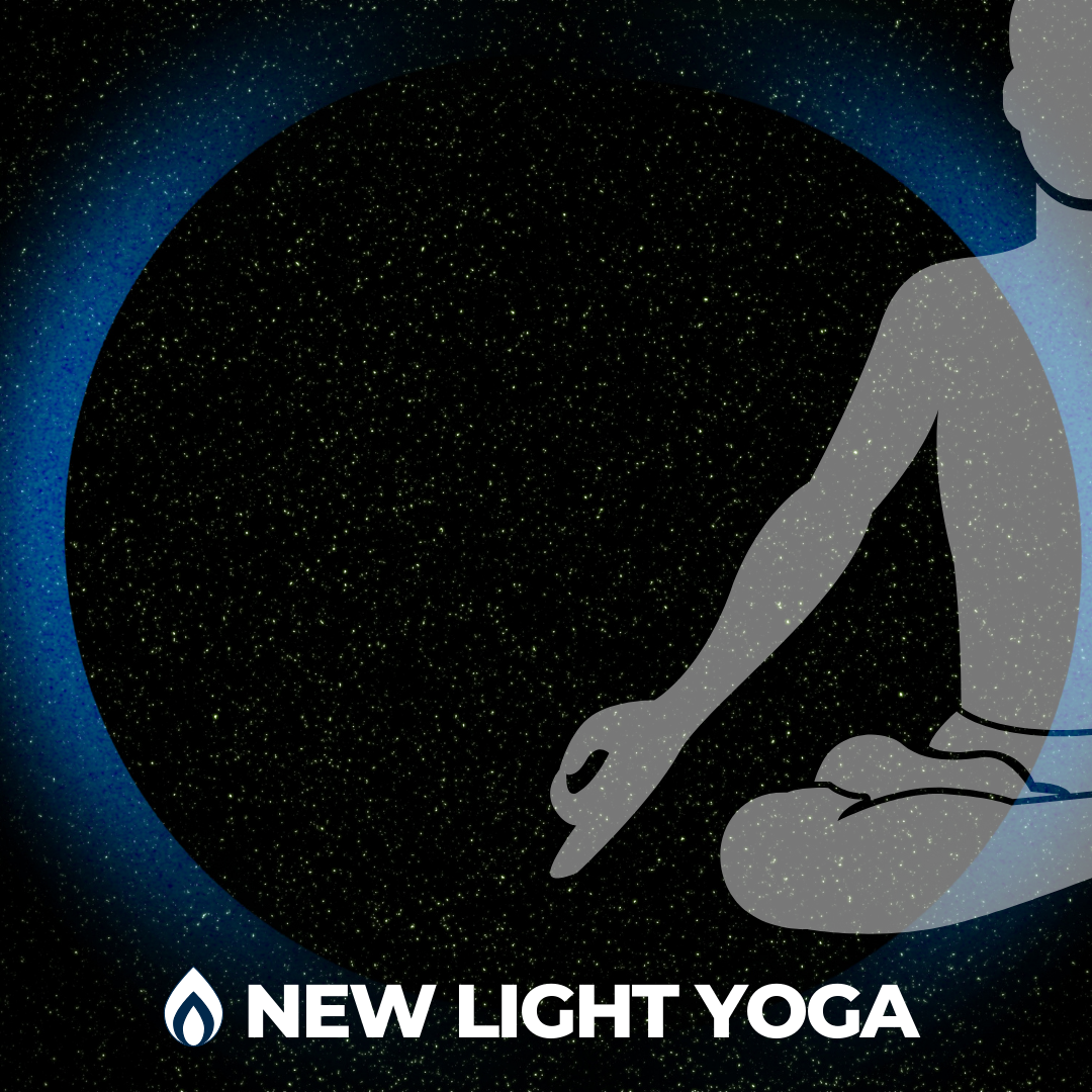 Meditating figure before a ring of light